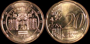 EURO-Austria Pałac Belweder, 20 centów 2013, KM 3140, Stan I