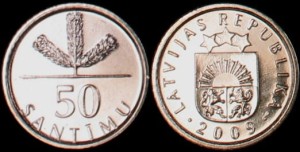Łotwa, 50 Santimu 2009, KM 13, stan I