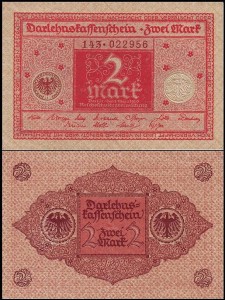 NIEMCY - DARLEHNSKAS SENSCHEIN, 2 MARK 1.3.1920, Pick 59