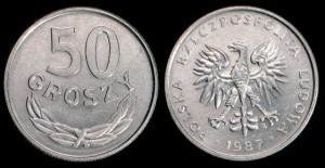 Polska, 50 Groszy 1987