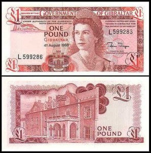 GIBRALTAR, 1 POUND 1988, Pick 20e