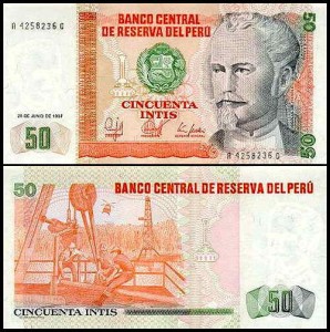 PERU, 50 INTIS 1987, CdM, Pick 131b