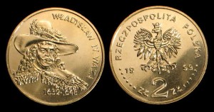 Polska, 2 Złote 1999, Władysław IV Waza, stan I