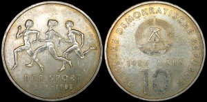 Niemcy-NRD, 10 Marek 1988 A, Sport - biegi, KM 125, Stan I-