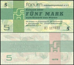 NIEMCY - DDR FORUM (Ich Pewex)	5 MARK 1979 Pick Fx3