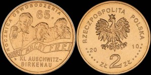 Polska, 2 Złote 2010, Auschwitz Birkenau