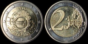 EURO-Estonia, 2 Euro 2012, KM 70,10 Lat Euro w obiegu, Stan I