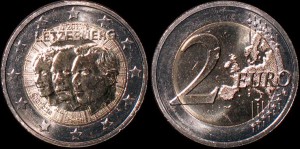 Euro-Luxemburg 2 Euro 2011 50l W.Księcia Jana, KM 116 Stan I