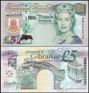 GIBRALTAR, 5 POUNDS 2000, seria M(illeniu)M, Pick 29