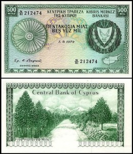 CYPR	500 MILS	1.9.1979	Pick 42c