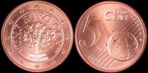 EURO-Austria Pierwiosnek, 5 centów 2011, KM 3084, Stan I