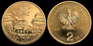 Polska, 2 Złote 2008, 40 rocz. Marca '68