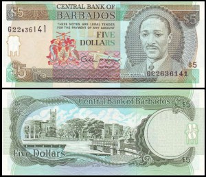 BARBADOS, 5 DOLLARS (1996), Pick 47