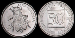 Słowenia, 50 Stotinov różne roczniki, Pszczoła, KM 3, Stan I