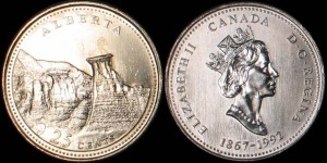 Kanada, 25 Cents 1992, KM 221, Alberta, Stan I