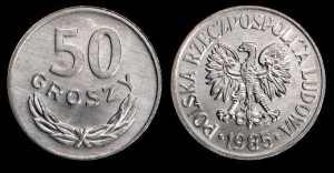 Polska, 50 Groszy 1985