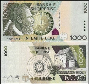 ALBANIA 1000 LEKE 2011 Pick 73b