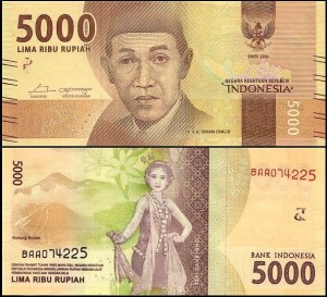 INDONEZJA, 5000 RUPIAH 2016, Pick 156a