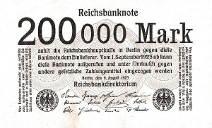 NIEMCY, 200000 MARK 9.VIII.1923 Pick 100(2)