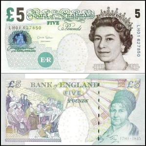 ANGLIA	5 POUNDS	(2012) Pick 391d