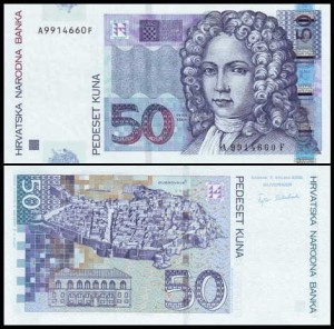 CHORWACJA, 50 KUNA	2002, seria A, Pick 40a 