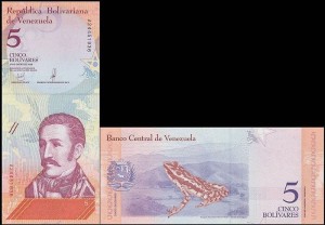 WENEZUELA, 5 BOLIVARES 15.01.2018 Pick 102