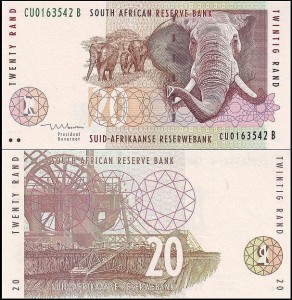 AFRYKA POŁUDNIOWA - RPA 20 RAND (1999) Pick 124b