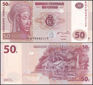 KONGO - REPUBLIKA, 50 FRANCS 2007, Pick 97a1