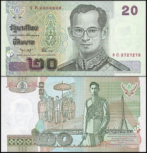 TAJLANDIA, 20 BAHT (2003) sygnatura : 75, Pick 109(3)