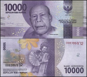 INDONEZJA, 10000 RUPIAH 2016/2018, Pick 157c(2)