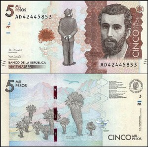 KOLUMBIA, 5000 PESOS 2017 Pick 459