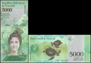 WENEZUELA, 5000 BOLIVARES 13.12.2017, Pick 97c