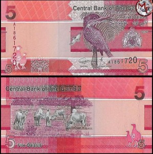 GAMBIA, 5 DALASIS 2019, seria A, Pick W37