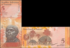 WENEZUELA, 5 BOLIVARES 29.10.2013 Pick 89e