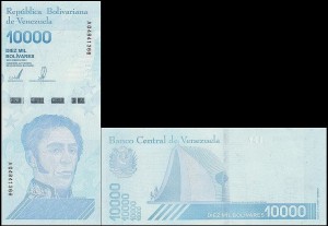 WENEZUELA, 10000 BOLIVARES 22.01.2019, seria A, Pick W109(1)