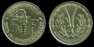 Afr.Zach. 5Franków KM 2a