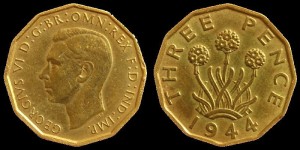 Anglia, 3 Pence różne roczniki, KM 849, Stan III