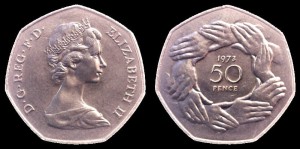 Anglia, 50 Pensów,  1973, KM 918