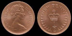 Anglia, 1/2 New Penny, KM 914