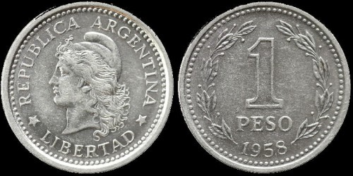 Argentyna 1 Peso 1958 KM 57.jpeg