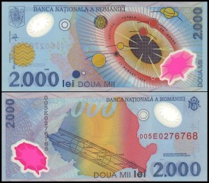 RUMUNIA, 2000 LEI 1999, plastik, Pick 111a