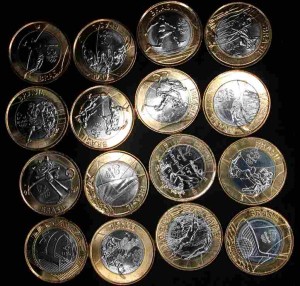 Brazylia, 16 x 1REAL 2014-2016 Bimetal,I.O Rio 2016 KM 687-690,704-711,724-727