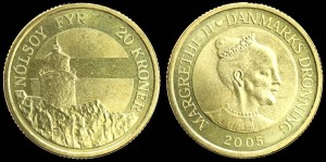 Dania, 20 Kroner wieża - Nolsoy Fyr, km 901. stan I