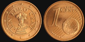 EURO-Austria Kwiat Goryczki, 1 cent 2007, KM 3082, Stan I