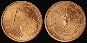 EURO-Austria Kwiat Goryczki, 1 cent 2009, KM 3082, Stan I