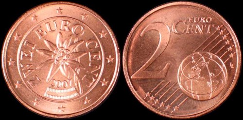 EURO-Austria Kwiat-Szarotka, 2 centy 2007, KM 3083, Stan I.jpg
