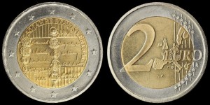EURO-Austria 2 euro Bimetal 2005, 50 lat austriackiego traktatu państwowego, KM 3124, stan I