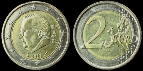 E belgia 2 euro 2011 krol Albert II km 281.jpeg