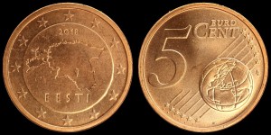 EURO-Estonia, 5 Centów 2018, KM 63, Stan I