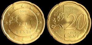 EURO-Estonia, 20 Centów 2018, KM 65, Stan I